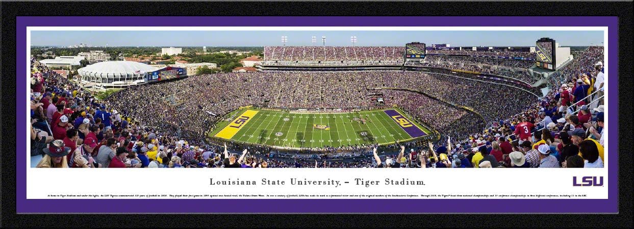 LSU Tigers Football - College Posters, Framed Pictures and Wall Decor by Blakeway Panoramas