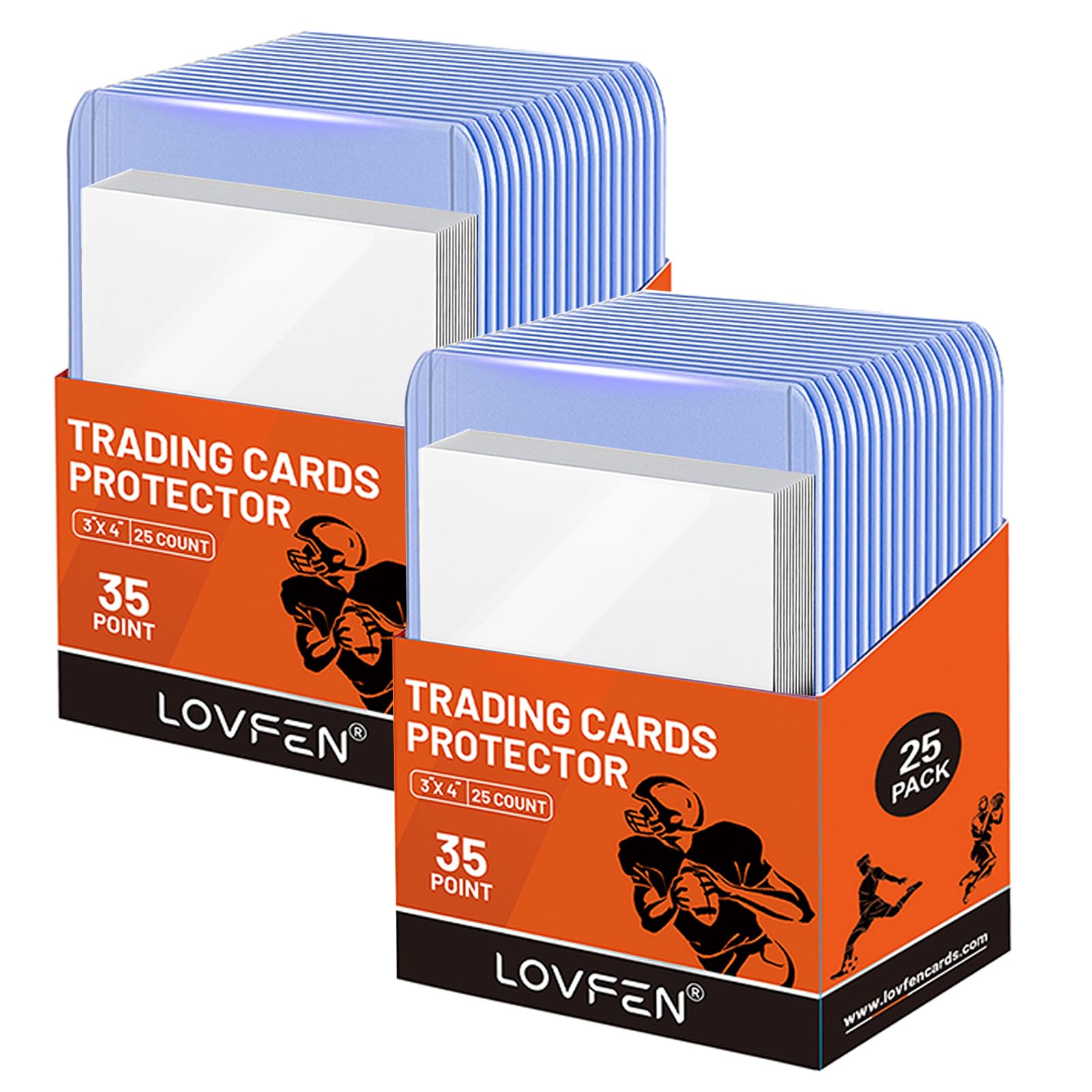 50 Toploaders 35PT Hard Plastic Card Sleeves for Baseball Trading Card