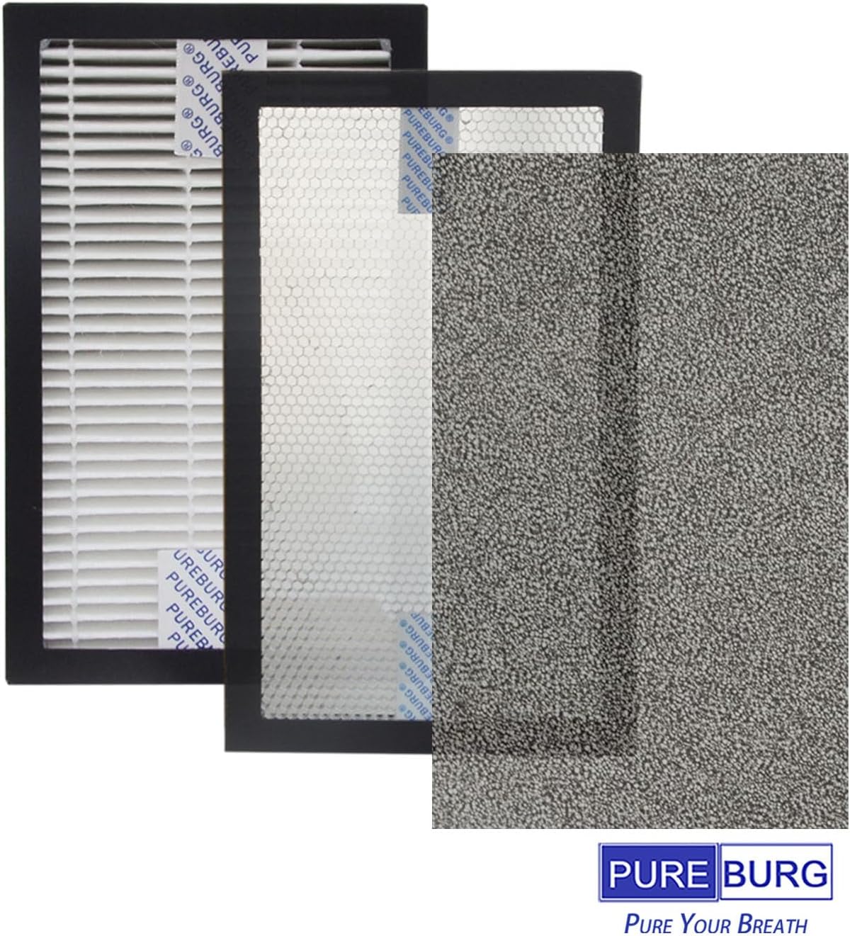 PUREBURG Replacement Filter Compatible with Crane SHARK (EE-5063) & PENGUIN (EE-5065) ADORABLE Air Purifiers HS-1934,2-Pack H13 HEPA For Air Clean Dust VOCs