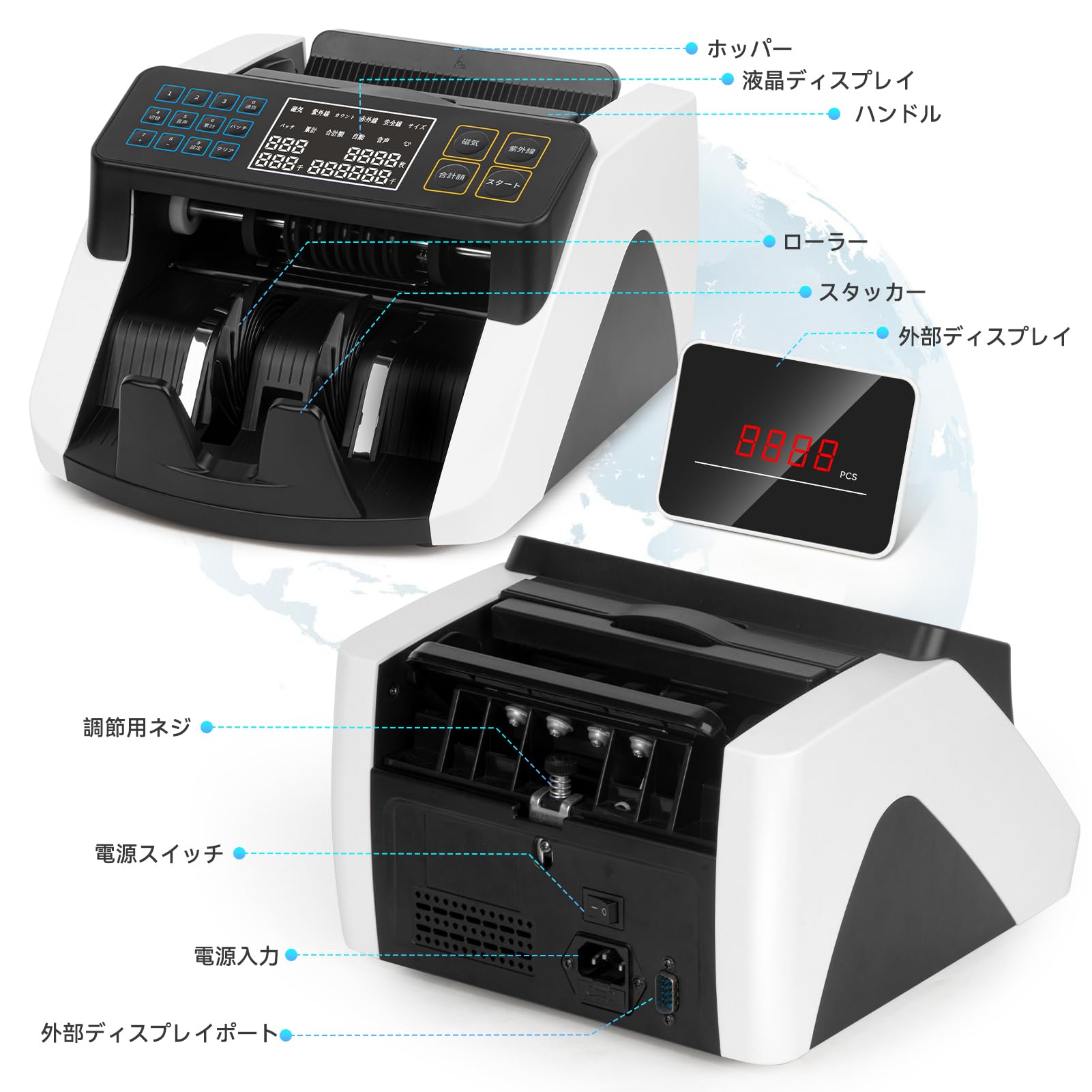 Amazon | 紙幣カウンター【日本専用・2026新紙幣対応】紙幣計数機