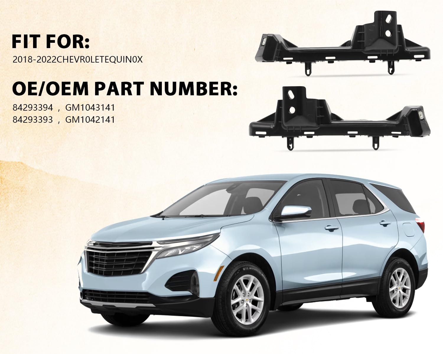 Snapklik.com : Front Bumper Upper Cover Support Bracket Pair Fit For ...