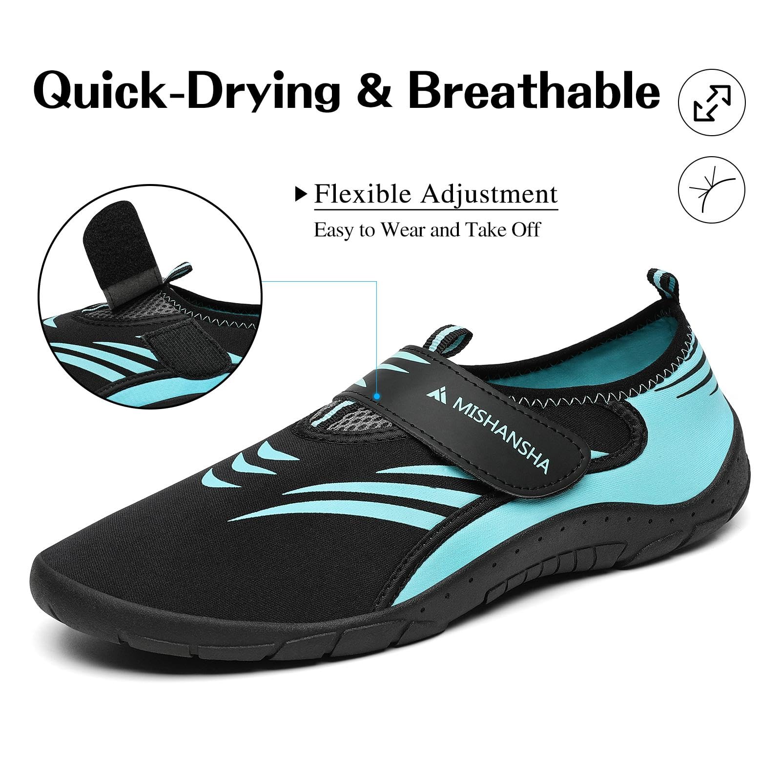 Mishansha Escarpines Secado Rápido Barefoot Zapatos Agua para Hombre Mujer Gr.36-46