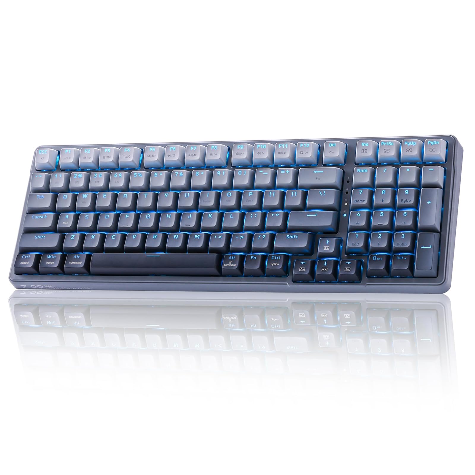 Amazon | e元素Z-99 ワイヤレス ゲーミングキーボード 銀軸 Bluetooth