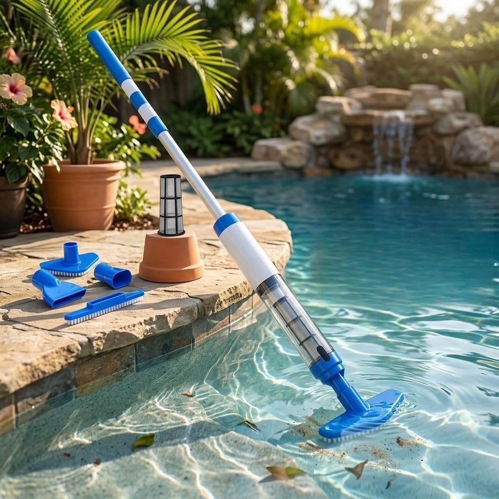 Nettoyeur Piscine ABS Léger pour Débris(Blue)