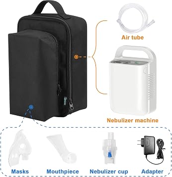 Beautyflier Nebulizer Carry Bag for Nebulizer Machine Personal Compressor, Portable Storage Carry Bag, Protective Travel Case for Nebulizer Machine for Adults and Kids, Space for Masks, Cables