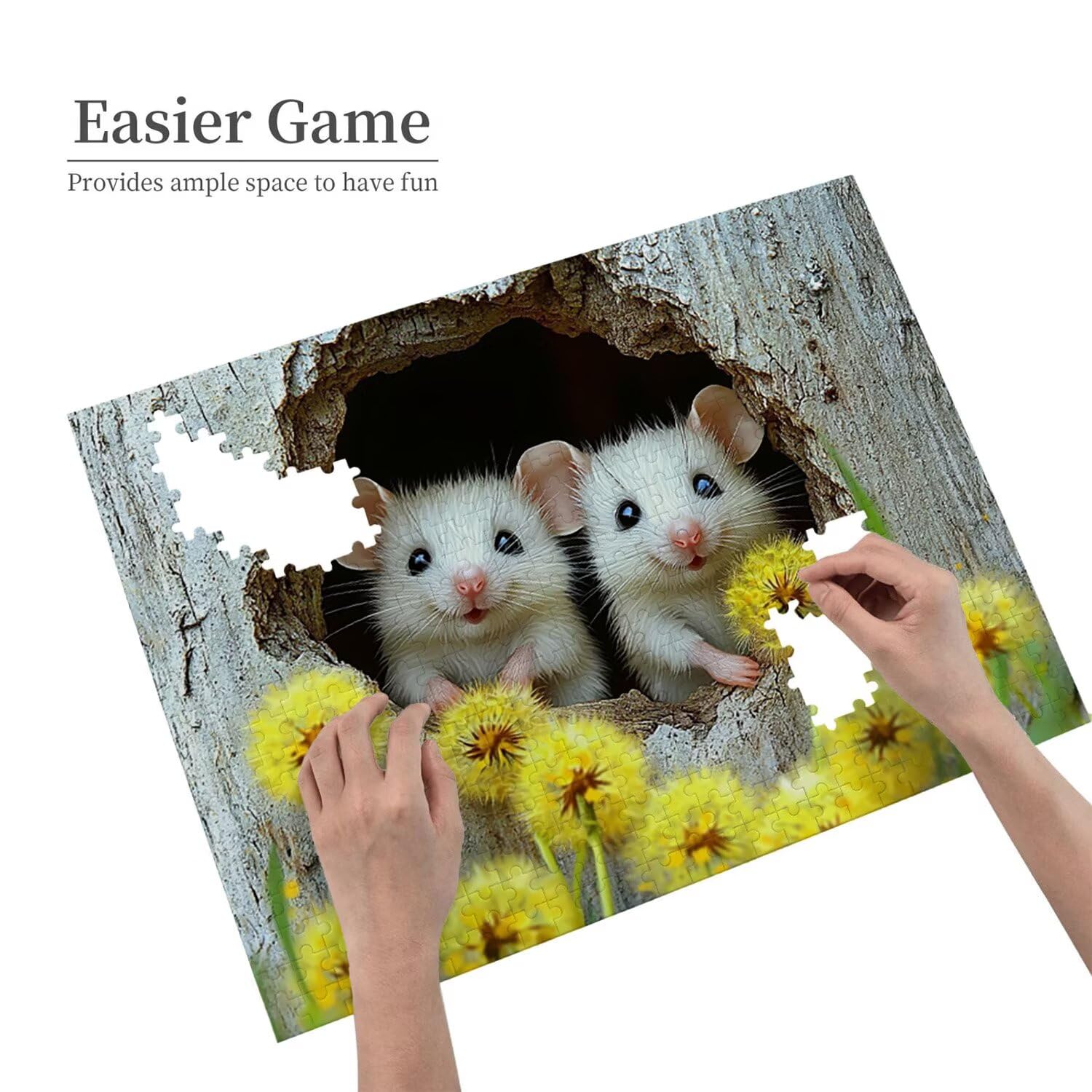 Puzzle in Legno per Adulti 3000 Pezzi | Carino topo| Giocattoli Educativi | Puzzle Adulti E Famiglie Decor | Dimensione Di 122x80cm | Regalo Adultis | Regali Natale (Formato: 48.8x32in) o-422