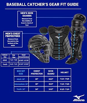 Mizuno Samurai Adult Baseball Boxed Catcher's Gear Set , Black-Orange, 16 Men's Adult