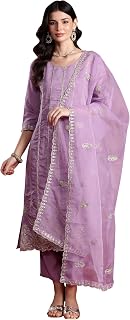 INDO ERA Women's Silk Blend Kurta and Pant with Dupatta Set Price In India