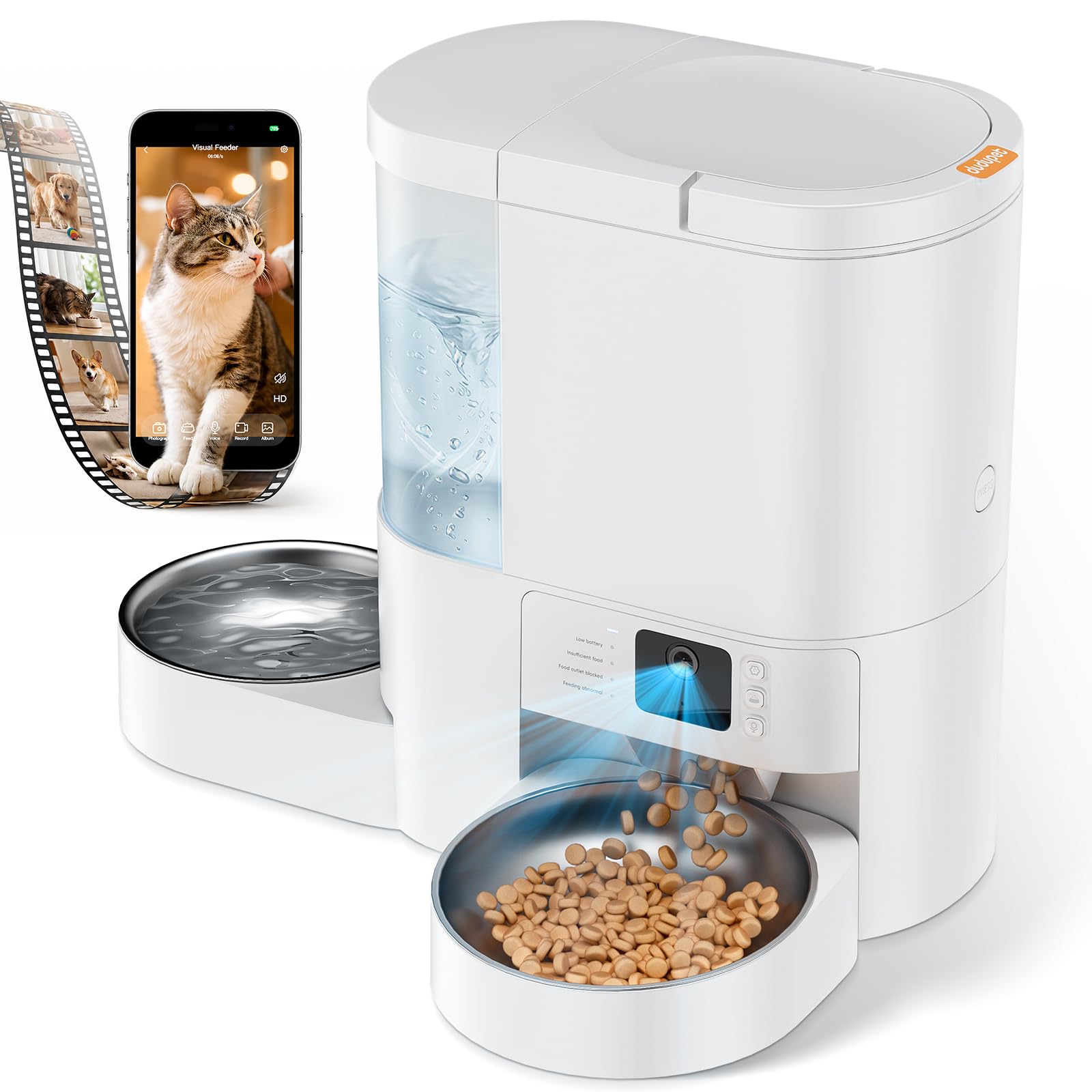 DUDUPET 2-in-1 Camera Feeder