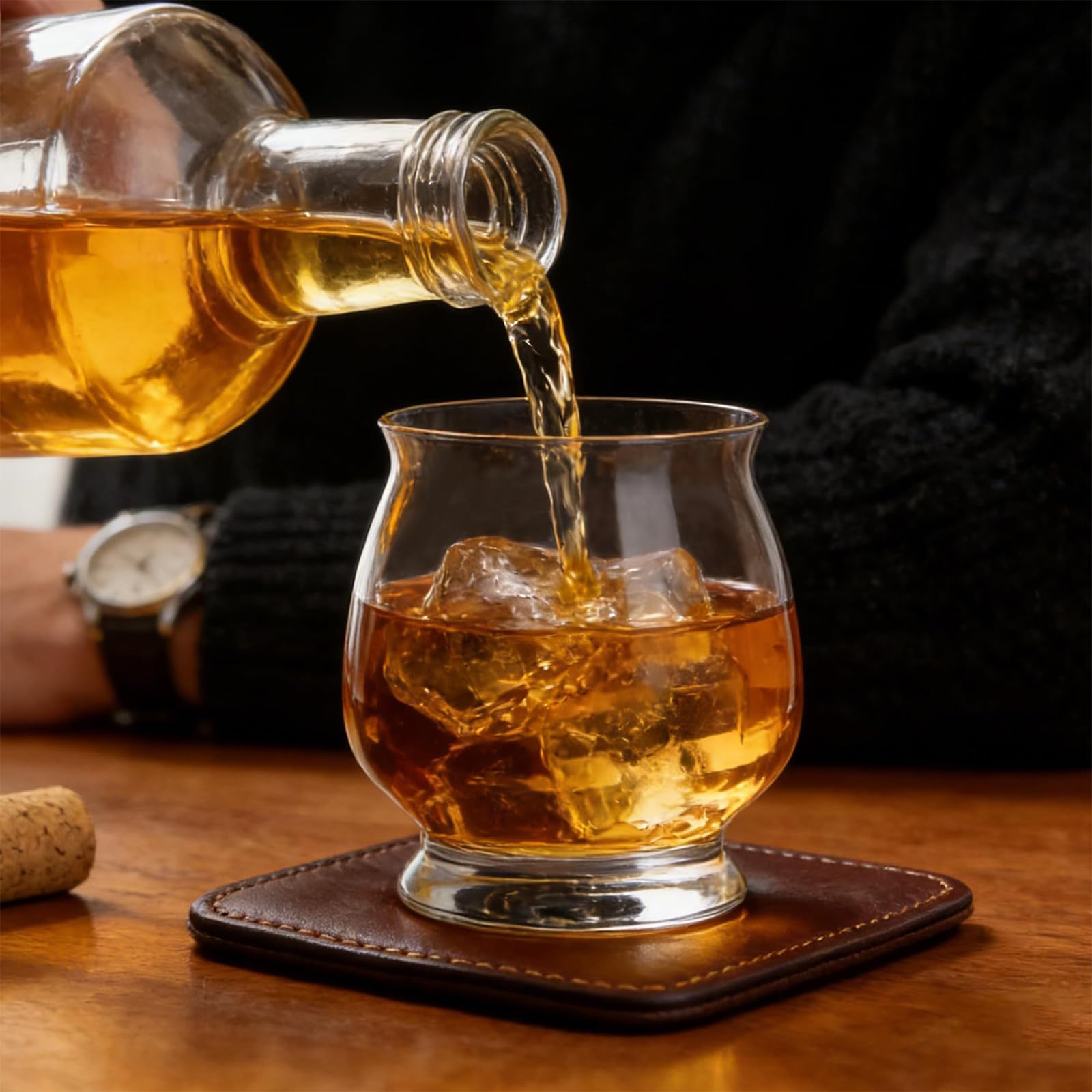 4 Pièces Verres à Whisky, 375ml Verre a Whiskey en Cristal, idéaux pour whisky/brandy/cognac/bourbon, Cadeaux Uniques pour Hommes et Femmes (4)