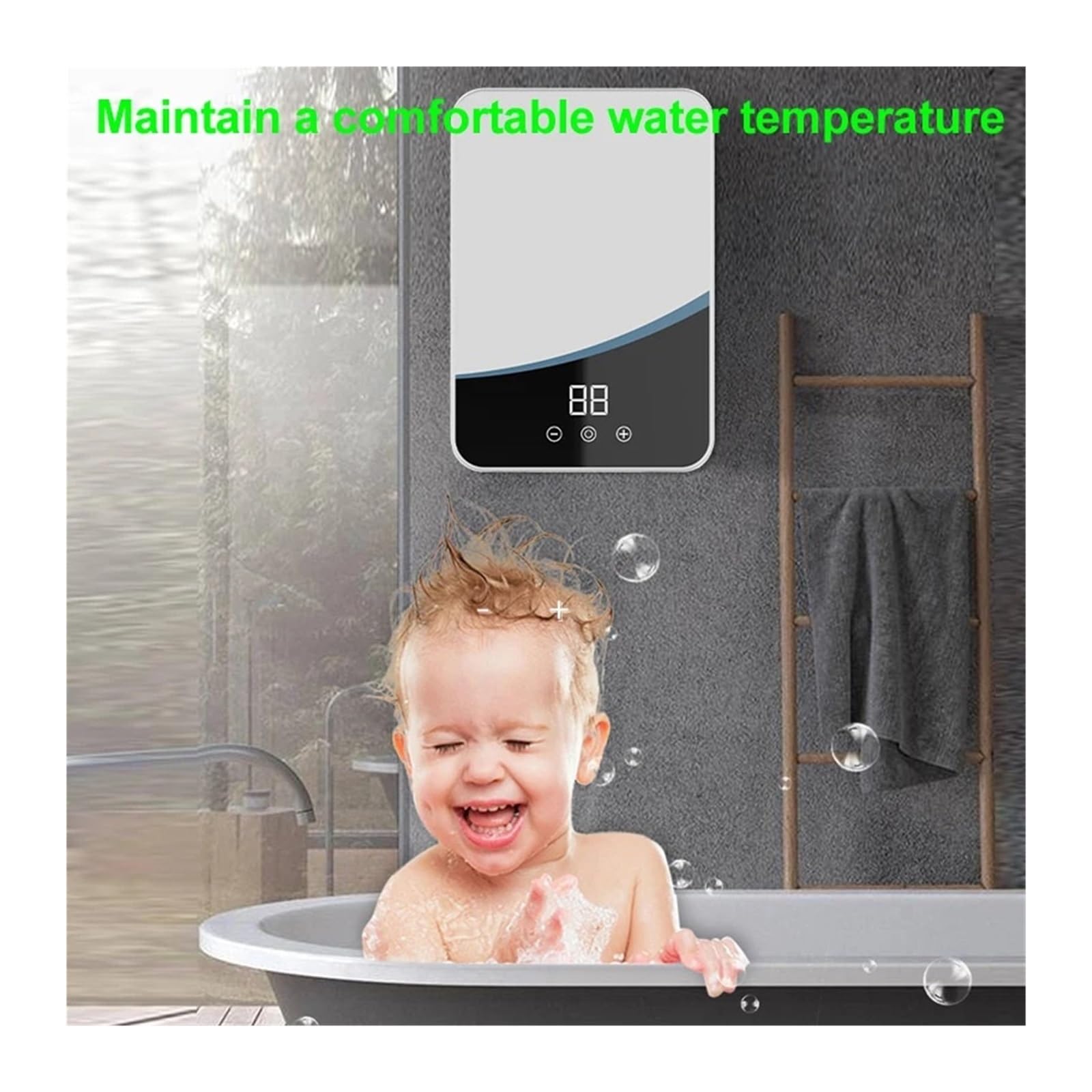 Scaldabagno Elettrico Istantaneo Senza Serbatoio Con Temperatura Regolabile Da 5500 W Cucina Bagno Doccia Acqua Calda Riscaldamento Rapido riscaldare rapidamente