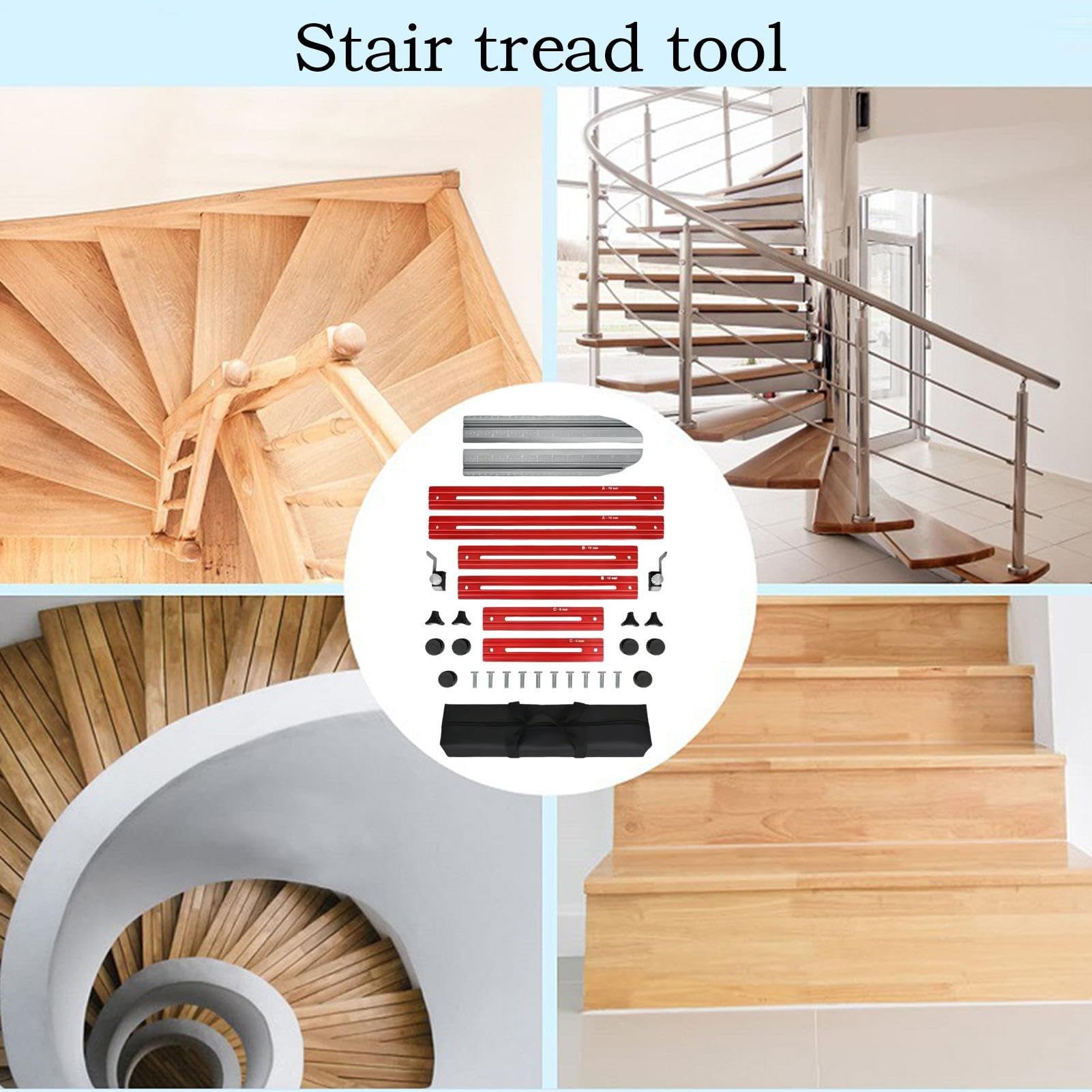 Outil de mesure de jauge d'escalier, outil de mesure d'escalier et de | Outil de mesure de modèle d'escalier robuste pour étagère de dis