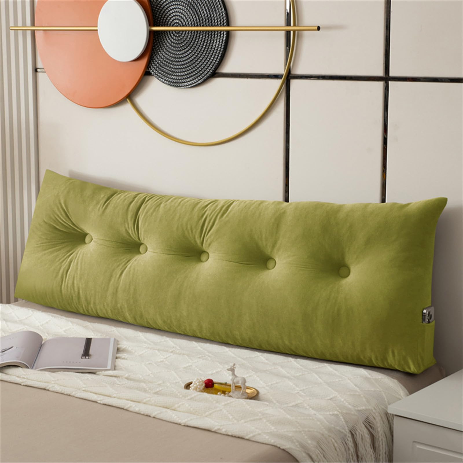 Lesekissen Keilkissen 150cm - Rückenkissen Für Bett & Sofa Mit Staufach