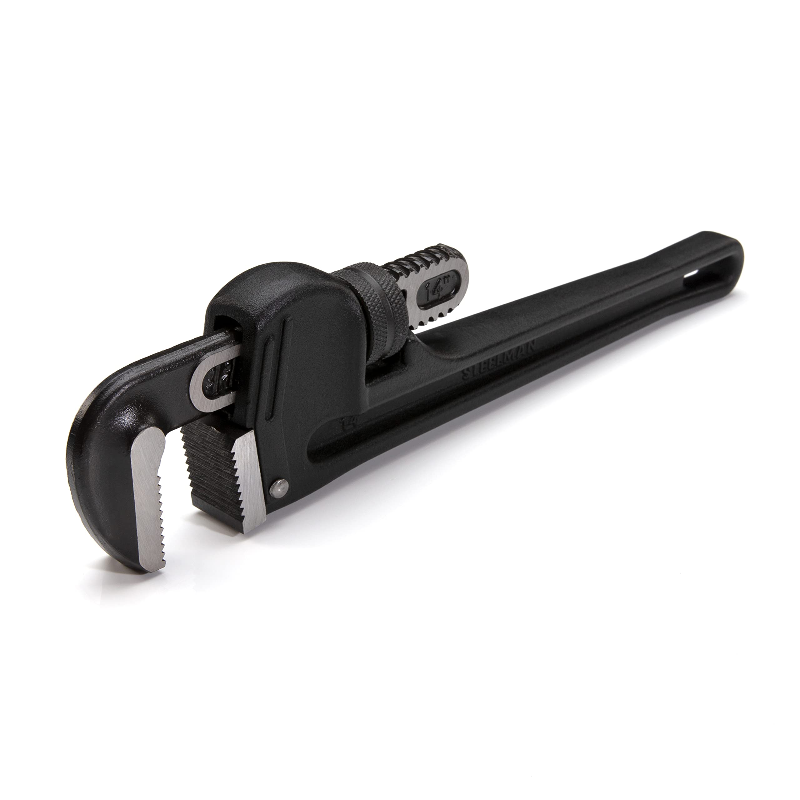 Steelman 60877 14-Inch Heavy-Duty Cast Aluminum Straight Handle Pipe Wrench