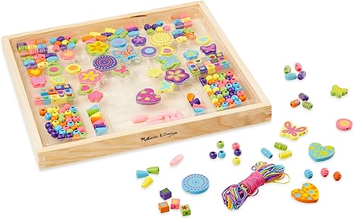 Miniatura 4 de Melissa & Doug Bead Bouquet, juego de cuentas con más de 220 cuentas de madera para fabricar joyas
