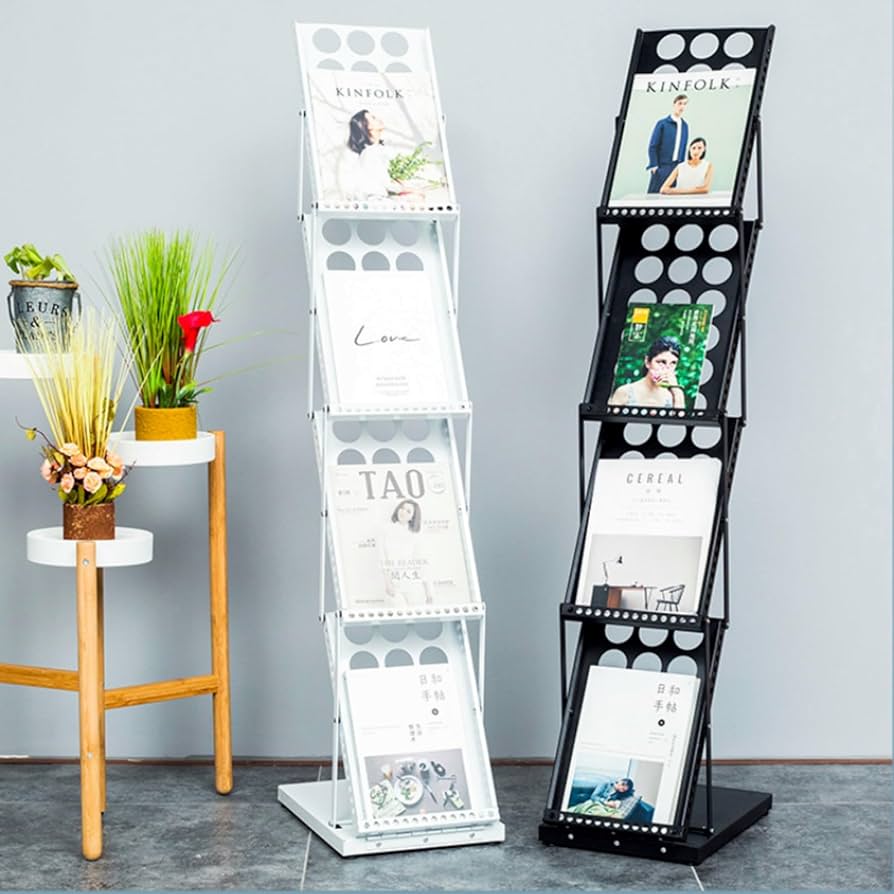 マガジンスタンド ラック 4段 カタログラック パンフレットラック 事務用品 Amazon.co.jp: マガジンラック カタログスタンド パンフレット
