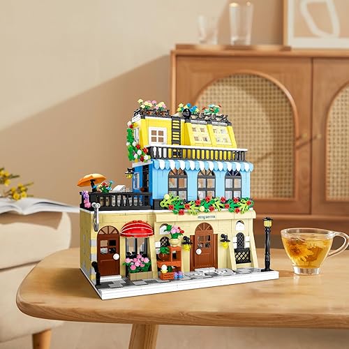 Miniatura 2 de Kufanda City Hotel - Juego de bloques de construcción de 1464 piezas, kit de modelo de construcción modular de casa, juguetes de construcción de