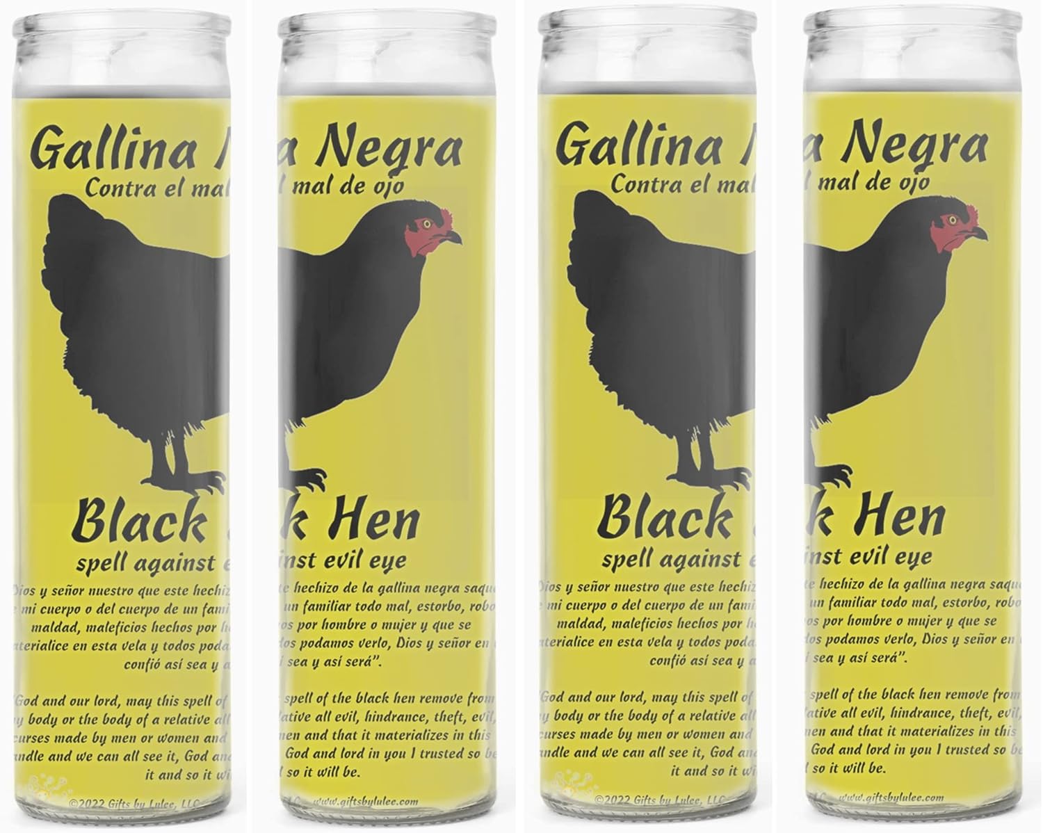 Gallina Negra Black Hen Gallina Prieta Set de Veladoras Jabon y Aceite Contra Envidia Mal de Ojo y Hechizos Haga su Seleccion (1 Candle + SOAP + Oil)