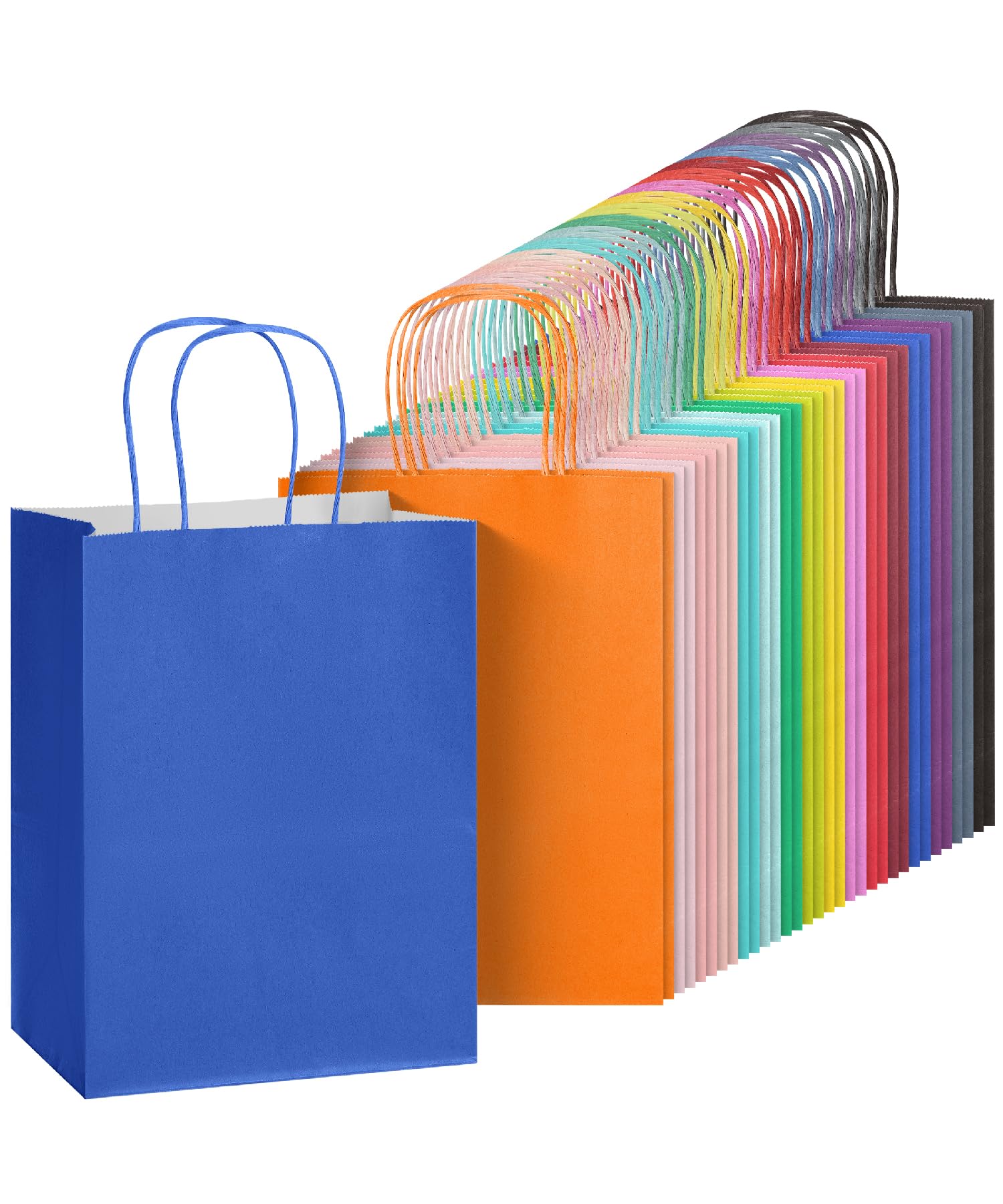 Mr. Pen- Paper Gift Bags with Handles, 32 Pack, 7.6" x 4.7" x 10.6", Medium Kraft Easter Gift Bags with Handles Bulk, Ideal for Gifts, Weddings, Baby