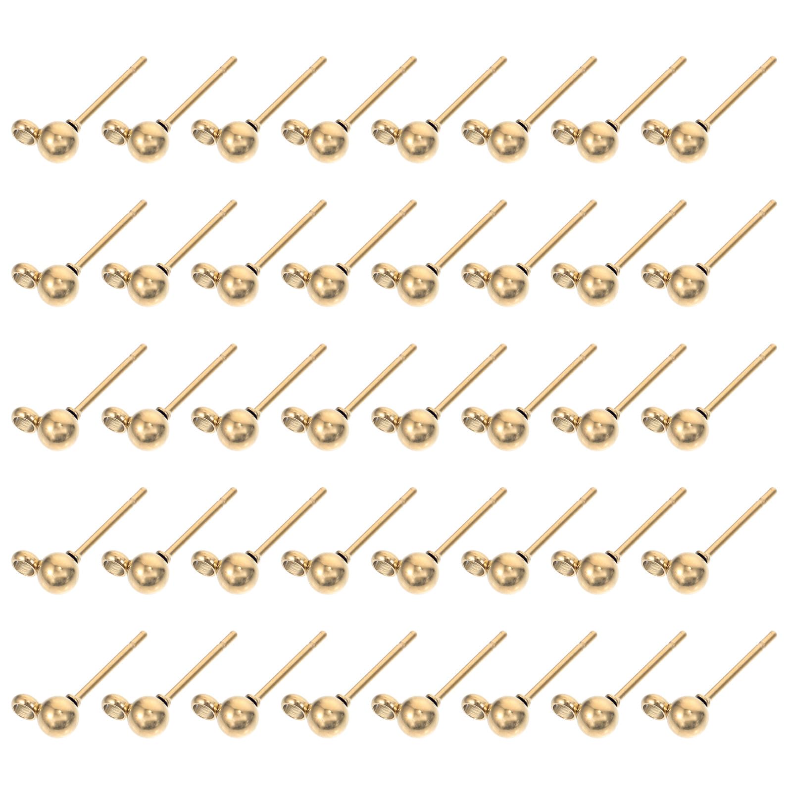 Accessori per Orecchini Componenti per Fai da Te 100 Pezzi in Acciaio Inossidabile Oro Resistenti e Sbiadimento, per Creazione Gioielli Personalizzati