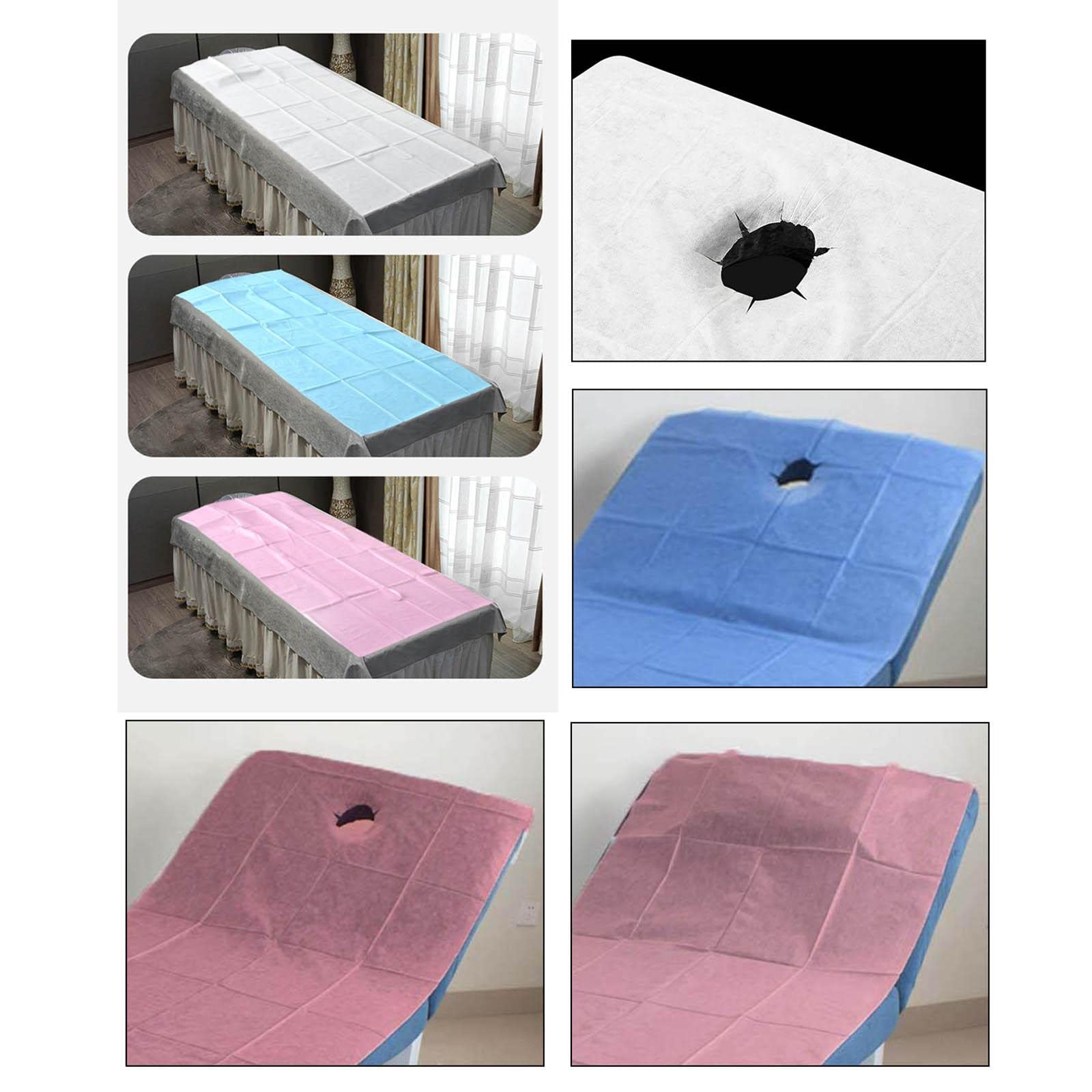 Sharplace 100x sábana desechable tejida cubierta de de masaje, rosa sin agujero