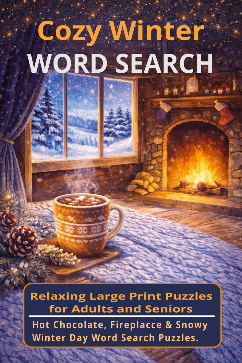 Cozy Winter WORD SEARCH: Relaxing Large Print Puzzles for Adults and Seniors (HOLIDAY WORD SEARCH FOR ADULTS & SENIORS)