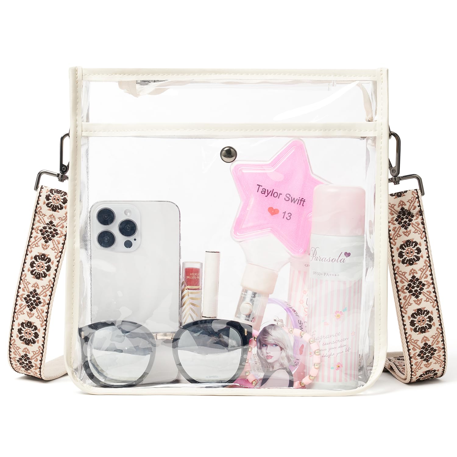 Bluome Clear Bag for Stadium Events 12 x6 x12, Clear Crossbody Purses for Women Concerts Stadium Approved Work Beach