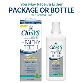 Closys Healthy Teeth Anti-Cavity Oral Rinse Mouthwash with Fluoride, Non-Burning, Non-Irritating - 32 Fl Oz