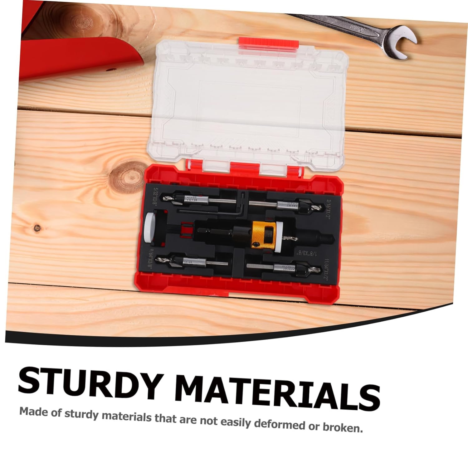 Precision Countersink Drill Bits Set Countersink Bit Kits Depth Stop for Woodworking