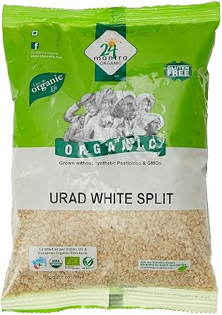 24 Mantra Organic Urad Dal White Split, 500g