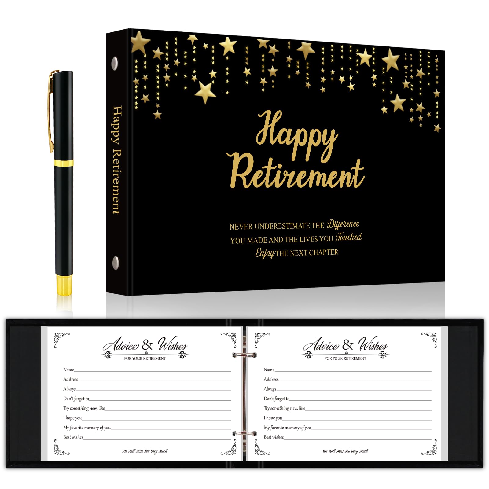 Livre d'or de retraite pour conserver les précieux conseils et souhaits