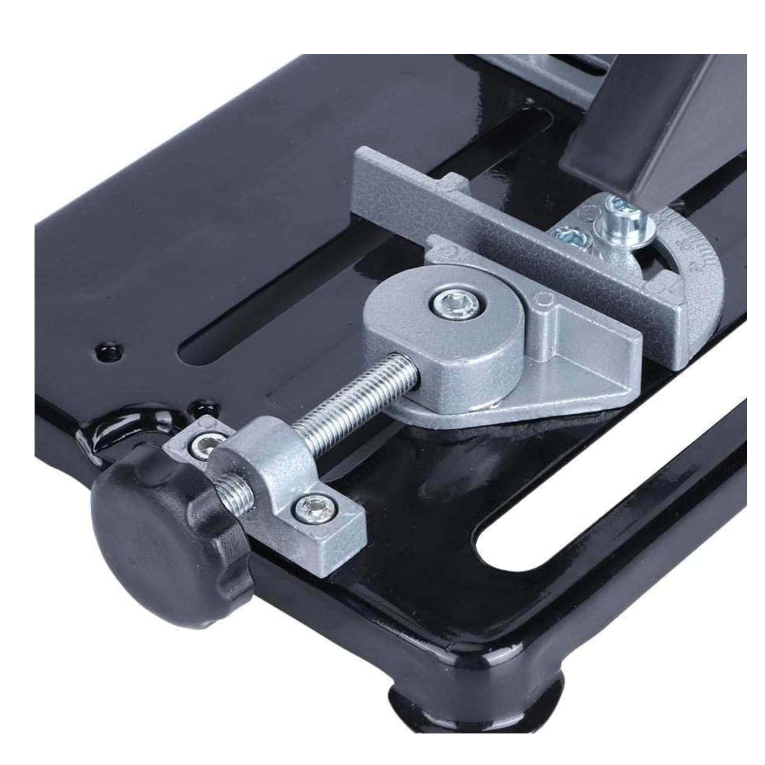 Yasta Supporto da Banco Smerigliatrice Angolare Base Troncatrice per Flex 115/125 mm Stazione Taglio Legno, Metallo, Piastrelle Accessorio Utensili Elettrici con Regolazione 45°