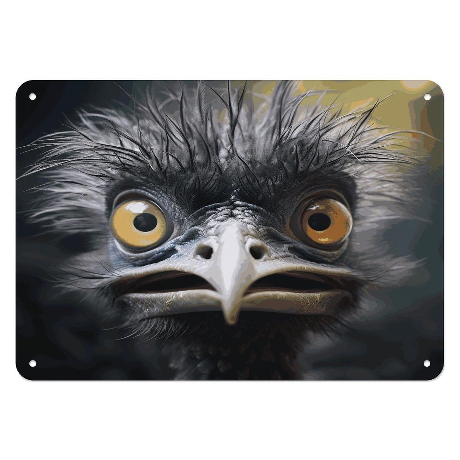 Fodpand Style Emu Retro Vintage Metal Tin Sign,Wall Art Decor Garden Plaque Poster For Bedrooms Yard Bars Pubs Patios Porches 7.9X5.5 Inch