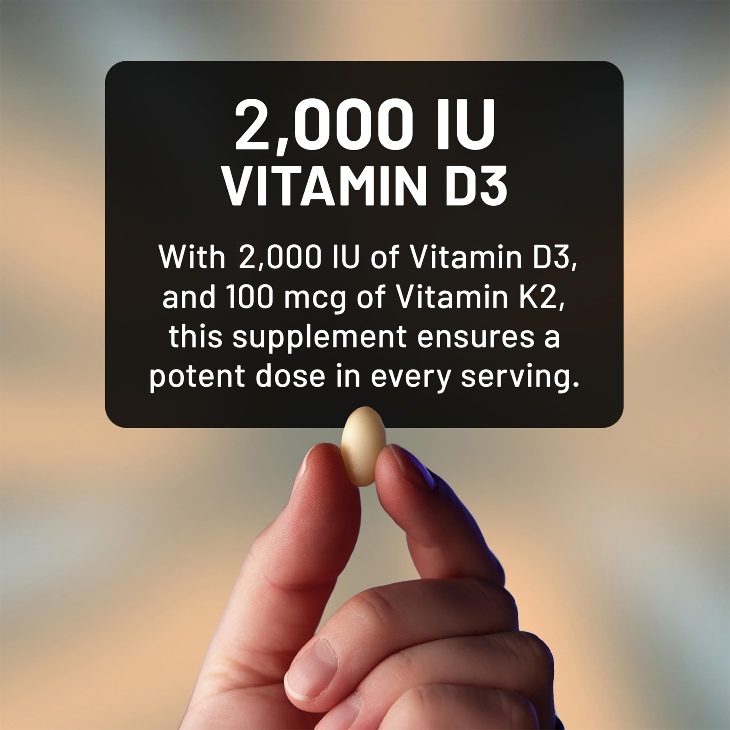 NatureWise Magnesium Glycinate 550mg + 2000 IU Vitamin D3 K2 100 mcg - D3 K2 Magnesium Supplement - Chelated for High Absorption - Bone Support - Non-GMO, USA Manufactured - [30-Day Supply] — Amazon image 4