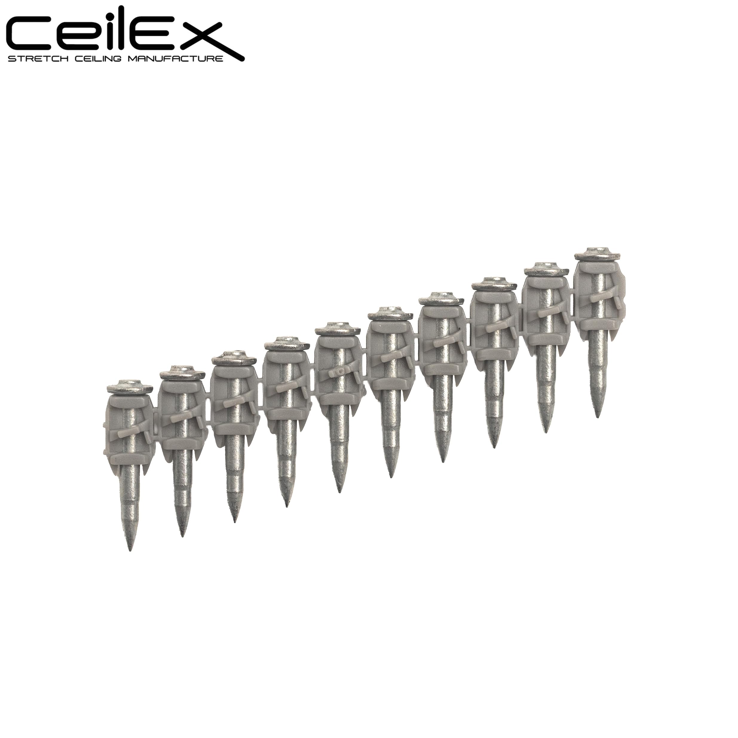 1000 chiodi per calcestruzzo fascicolato da 5/8''-16mm, 3/4''-19mm, 7/8''-22mm, 1''-25mm, 1 1/16''-27mm, 1 1/4''-32mm, 1 1/2''-38 mm o 200 chiusure in plastica per canalina per cavi - solo per Hilti