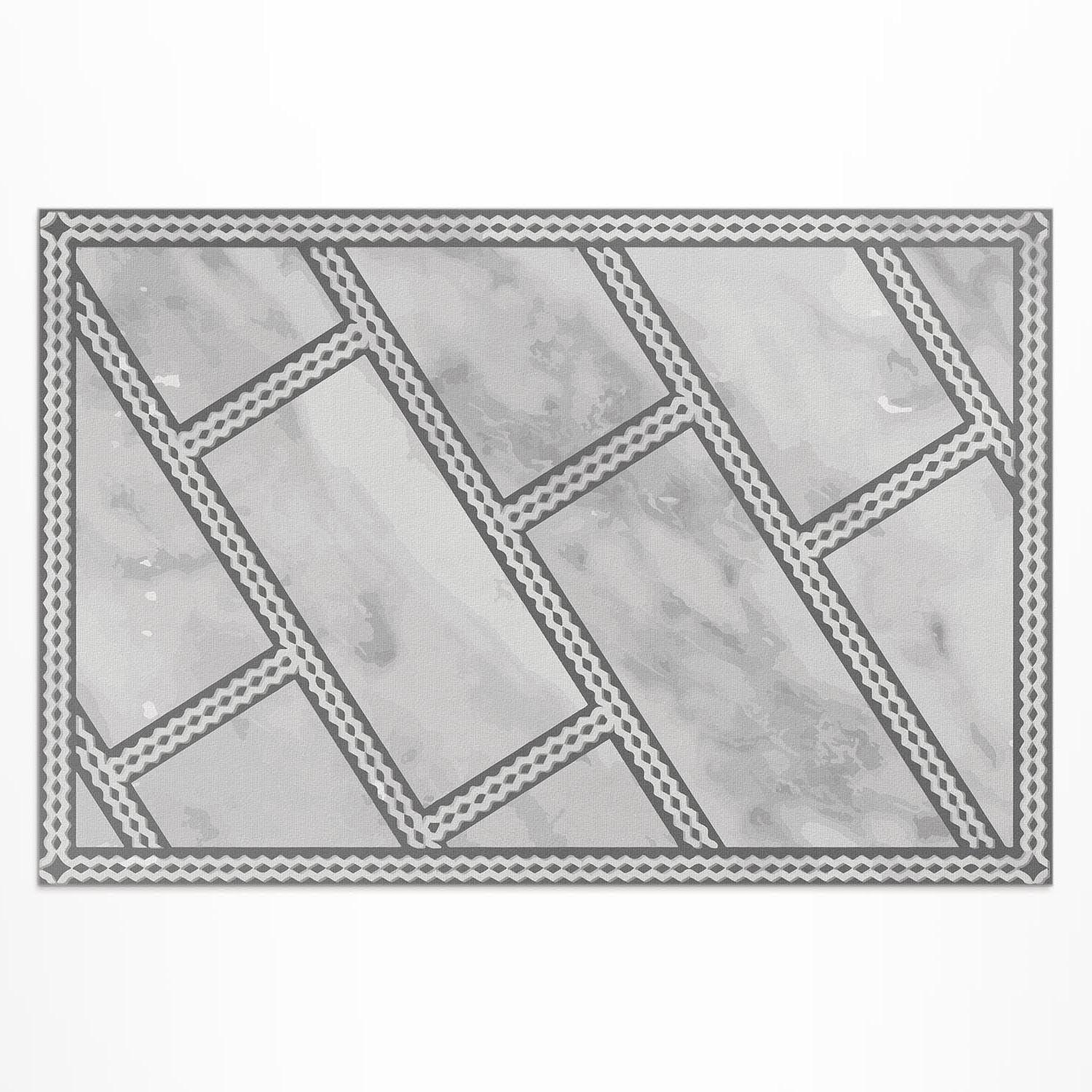 Tapis d'extérieur effet marbre ornemental de qualité supérieure 80x120