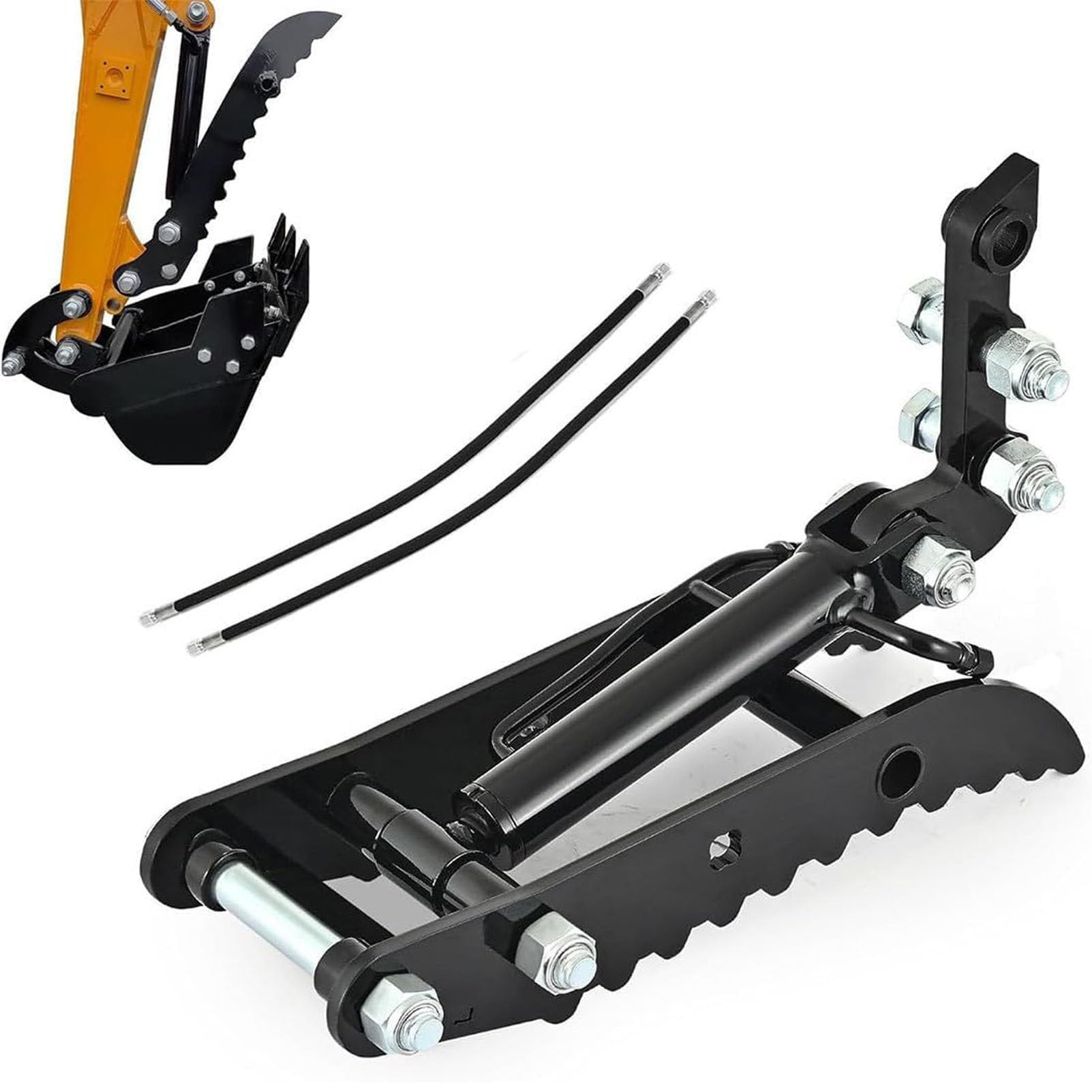 PioMue Mini Excavator Hydraulic Thumb Kit Adjustable Heavy Steel Grab Three-HoleThumbClip