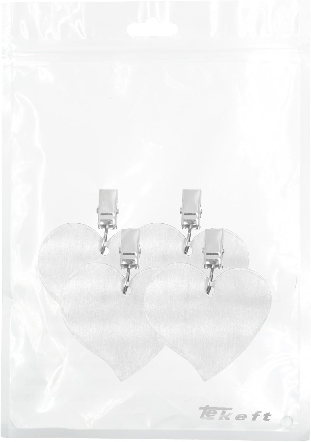 Prоmо 40% оƒƒ TEKEFT Set of 6 Stainless Steel Heart Shaped Table Cover Tablecloth Weights (6)