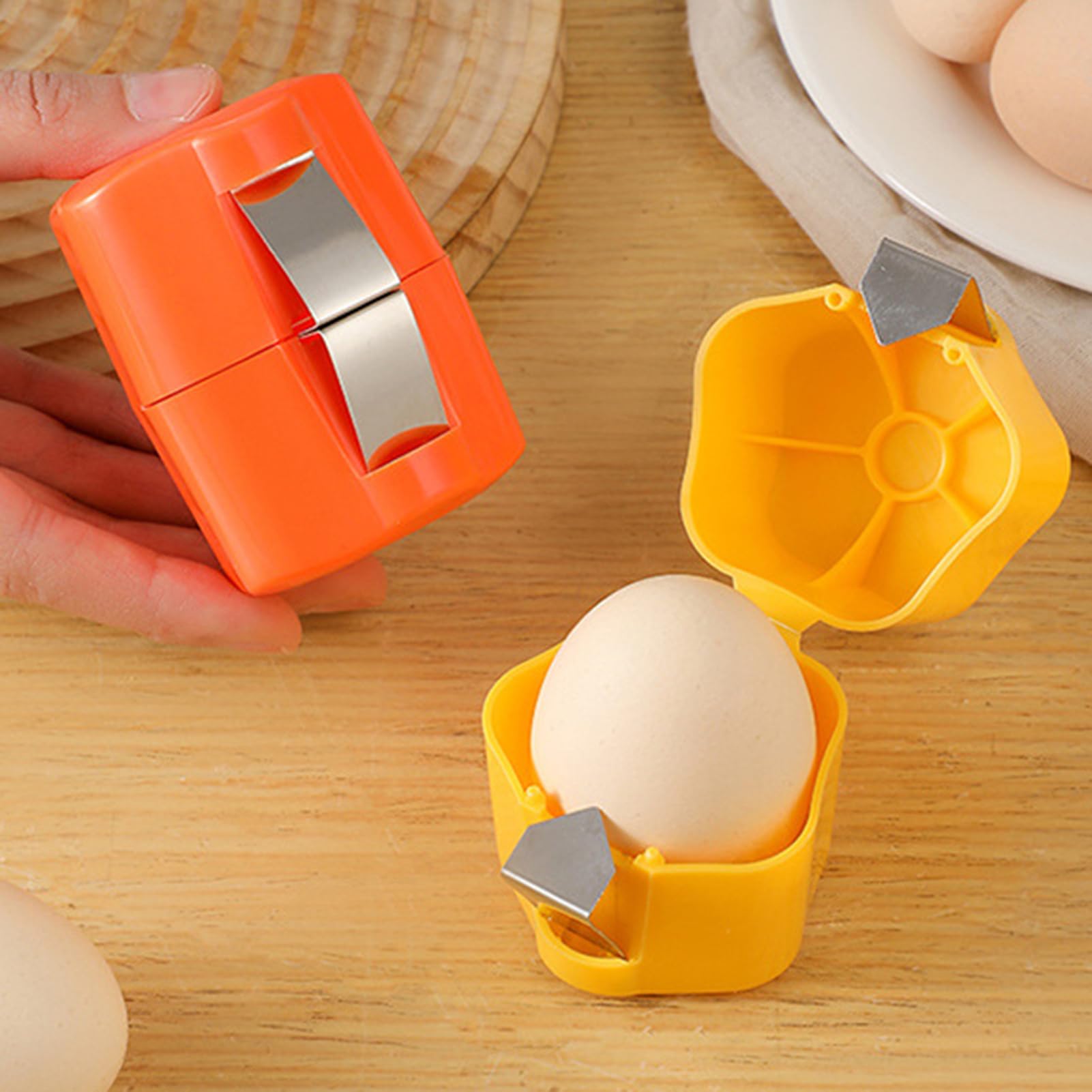 3 Piezas Herramientas para Cascar Huevo - Abridor de Cáscar de Huevo | Removedor de Cáscaras de Huevos | Separador de Cascarón de Huevos de Mano | Cortador de Cáscaras de Huevoes Crudos