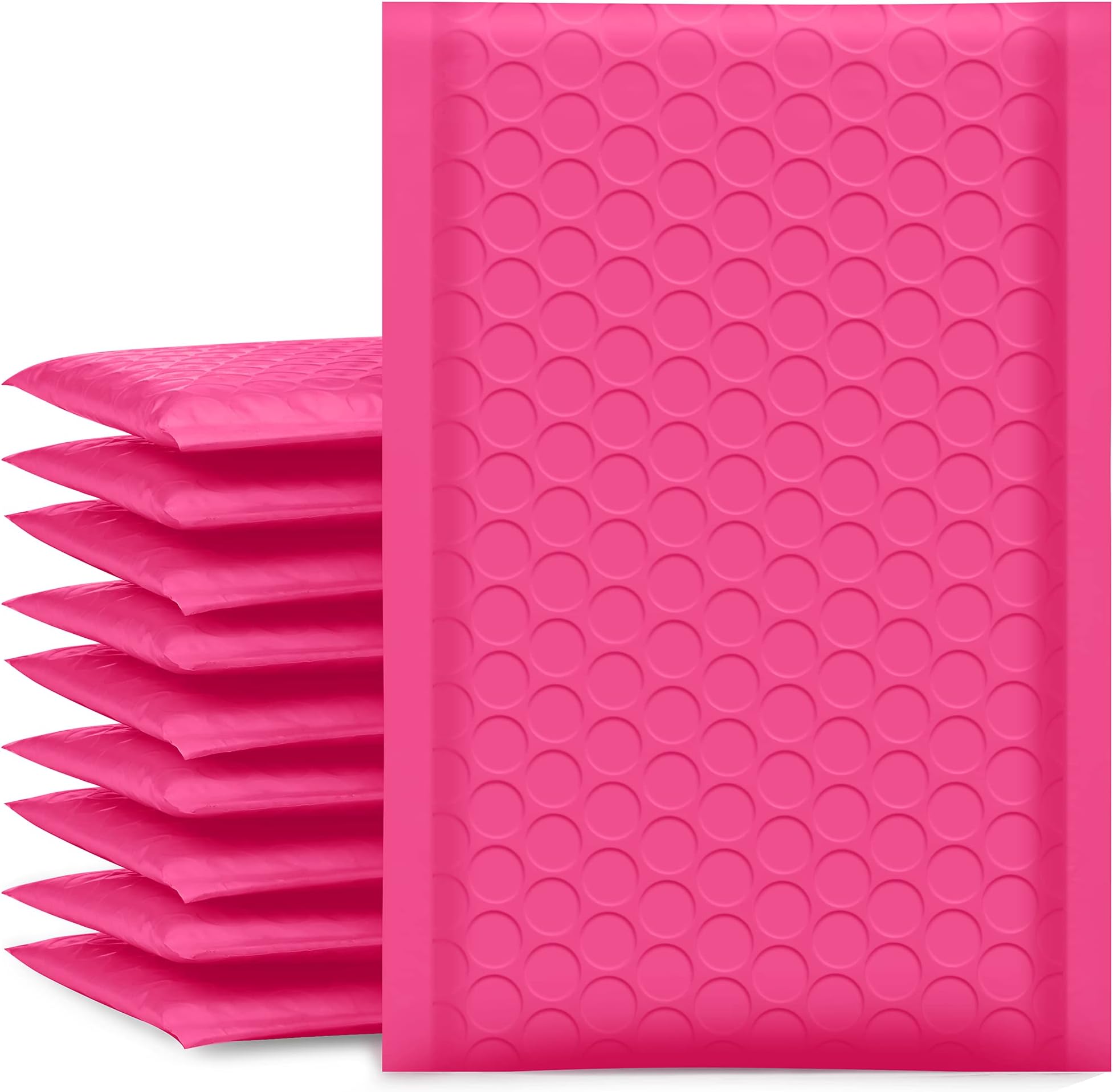 UCGOU Bubble Mailers 4x8 Inch Hot Pink 100 Pack Poly Padded Envelopes Small Business Mailing Packages Opaque Self Seal Boutique Shipping Bags Bubble Mailer