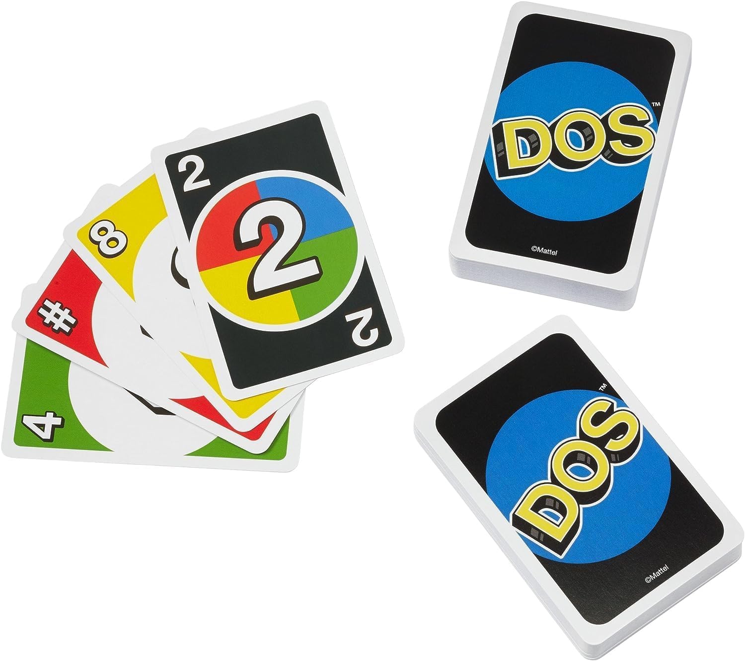 Mattel Uno, Flip and Dos Lot de 3 jeux de cartes Combo