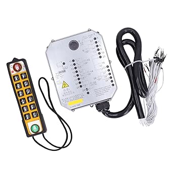 Hoist Crane Remote Control, Waterproof Clear Color Anti Drop Hoist Remote Control Set LED Indicator 800MHz Transmission Frequency for Conveyor 24V