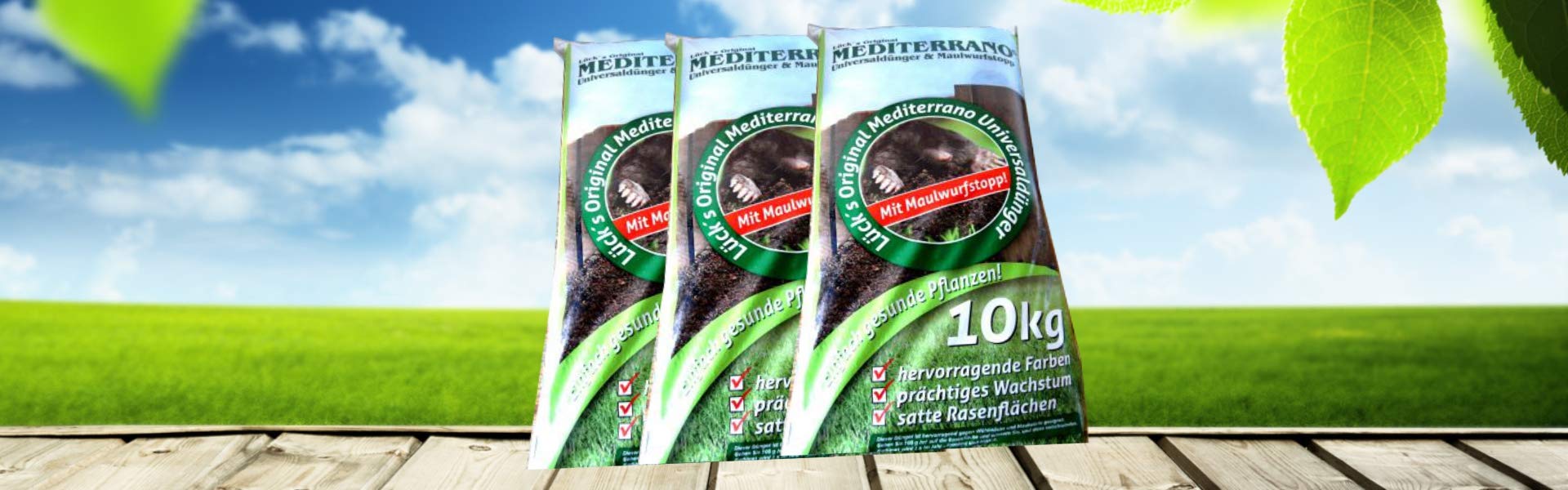 Fertilizzante mediterraneo universale per prati, professionale, contro talpe, arvicole, 10 kg, per giardino a lunga durata con trattamento anti-talpe, fertilizzante per palme e piante mediterranee