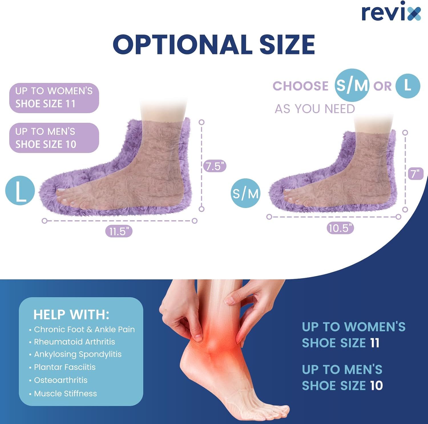 Foot Warmer Hot Socks Microwave REVIX Microwave Heating Pad For