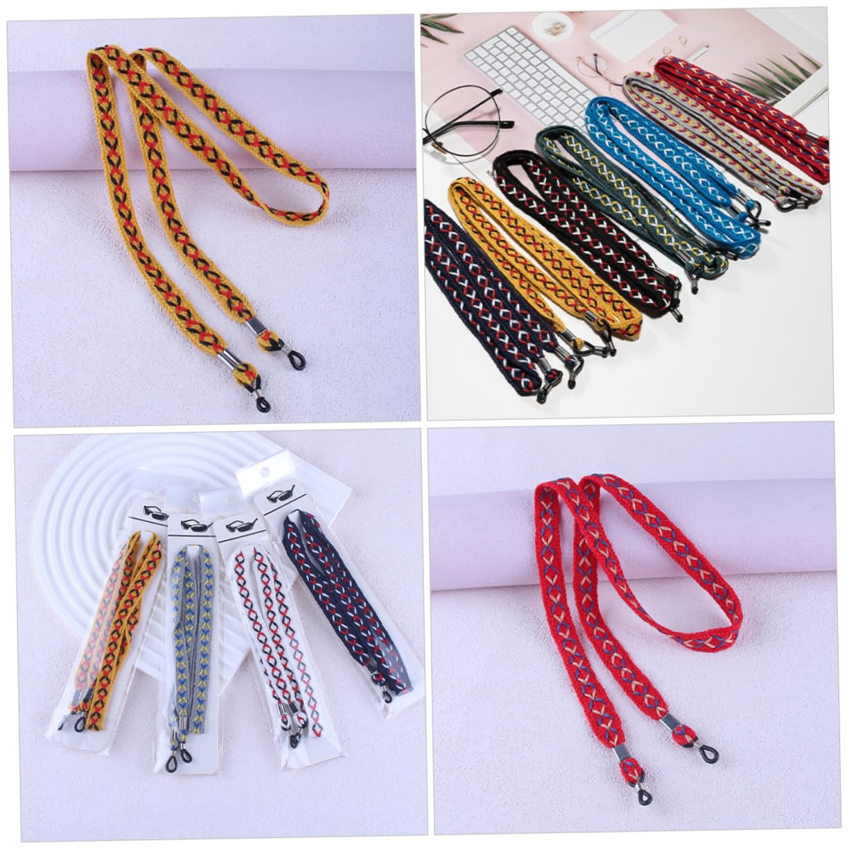 minkissy Cordón Para Gafas Cordón Para Gafas Correa Para El Cuello Gancho Para Gafas Cadena Para Gafas De Sol Para Mujer Soporte Para Varias Gafas De Sol Tela