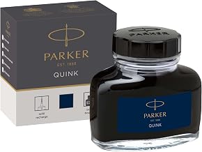 Parker Fountain Pen Ink Bottle | Blue-Black QUINK Ink | 57 ml Fountain Pen Refill