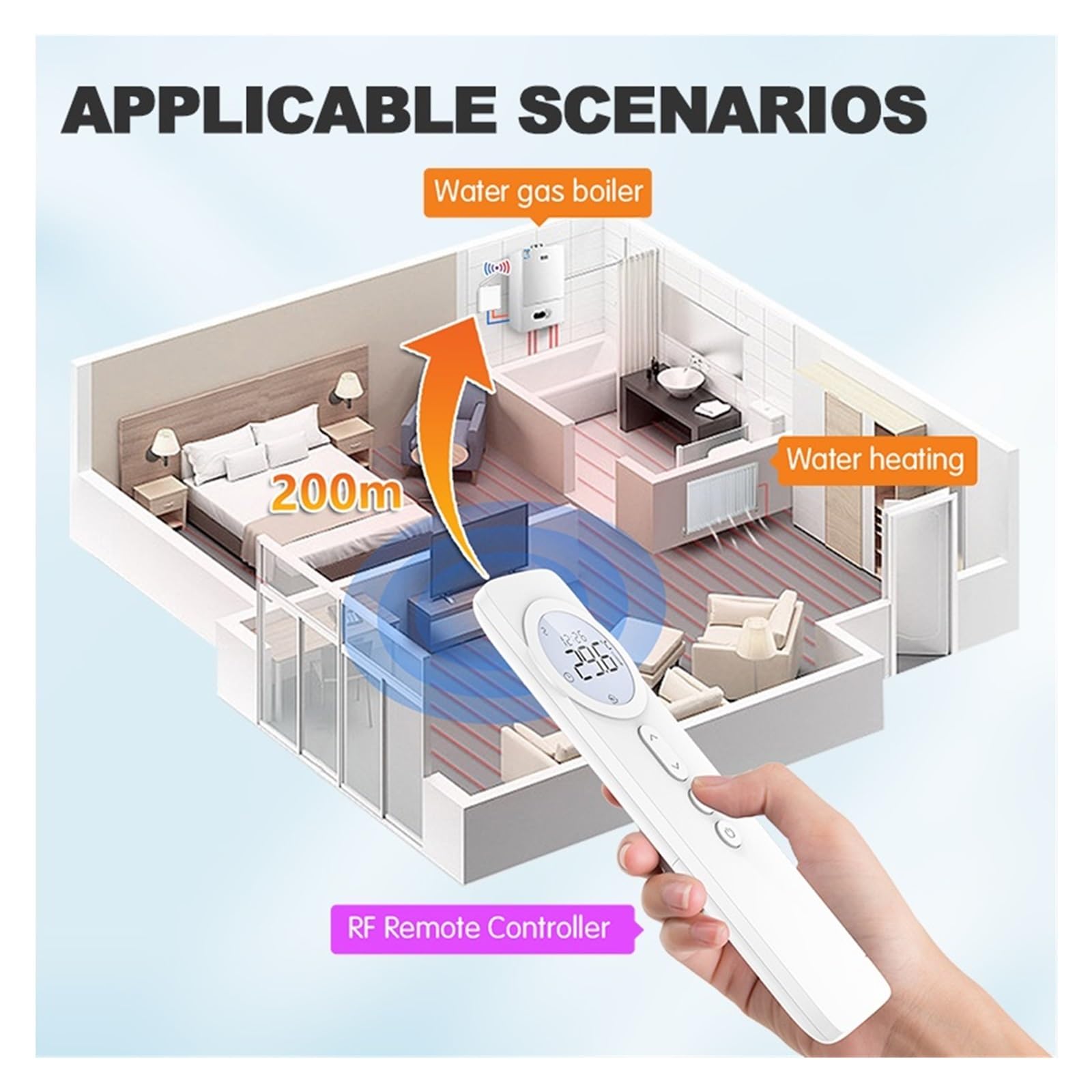 Bezprzewodowy Cyfrowy Termostat WiFi Smart Home Tuya Z Baterią, Termostatem Do Podgrzewania Wody, Kotłem Gazowym I Siłownikiem Informacja O ZgodnośCi(Set Storage box)