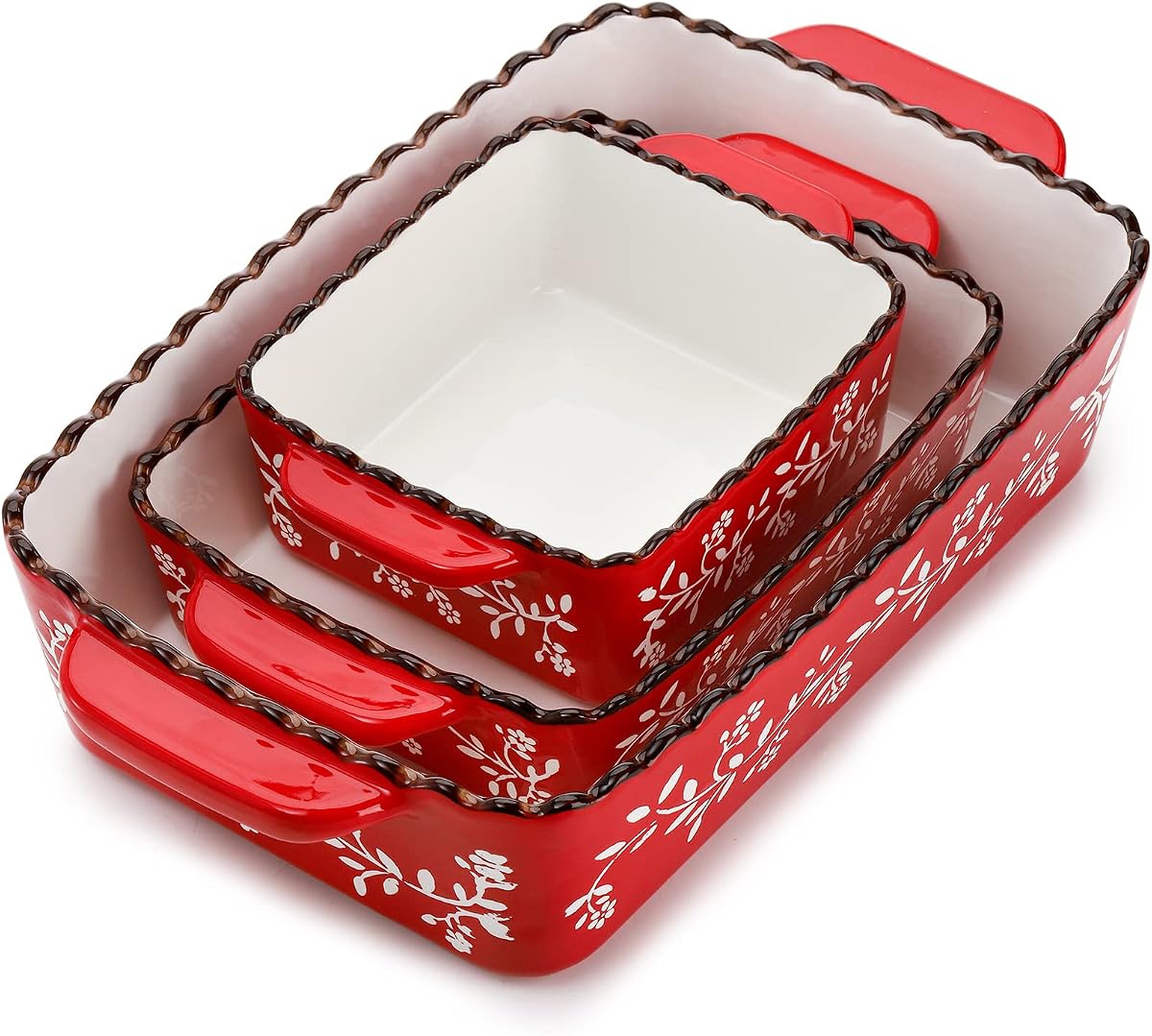 AVLA 3 Pack Ceramic Bakeware Set