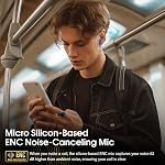 Wireless Earbuds, 2026 New Bluetooth 5.4 Ear Buds with Multifunctional Touch Screen, 48H Bass Stereo Sound Headphones with ENC Noise Cancelling Mic/5 EQ Modes, IP7 Earphones for iOS Android, Dark Blue