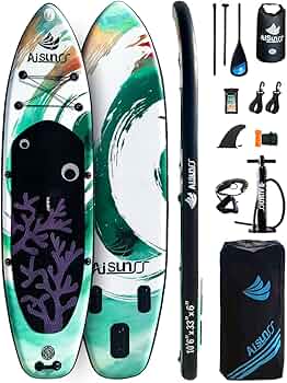 Amazon | AISUNSS 空気注入式パドルボード 大人用 すべてのスキル